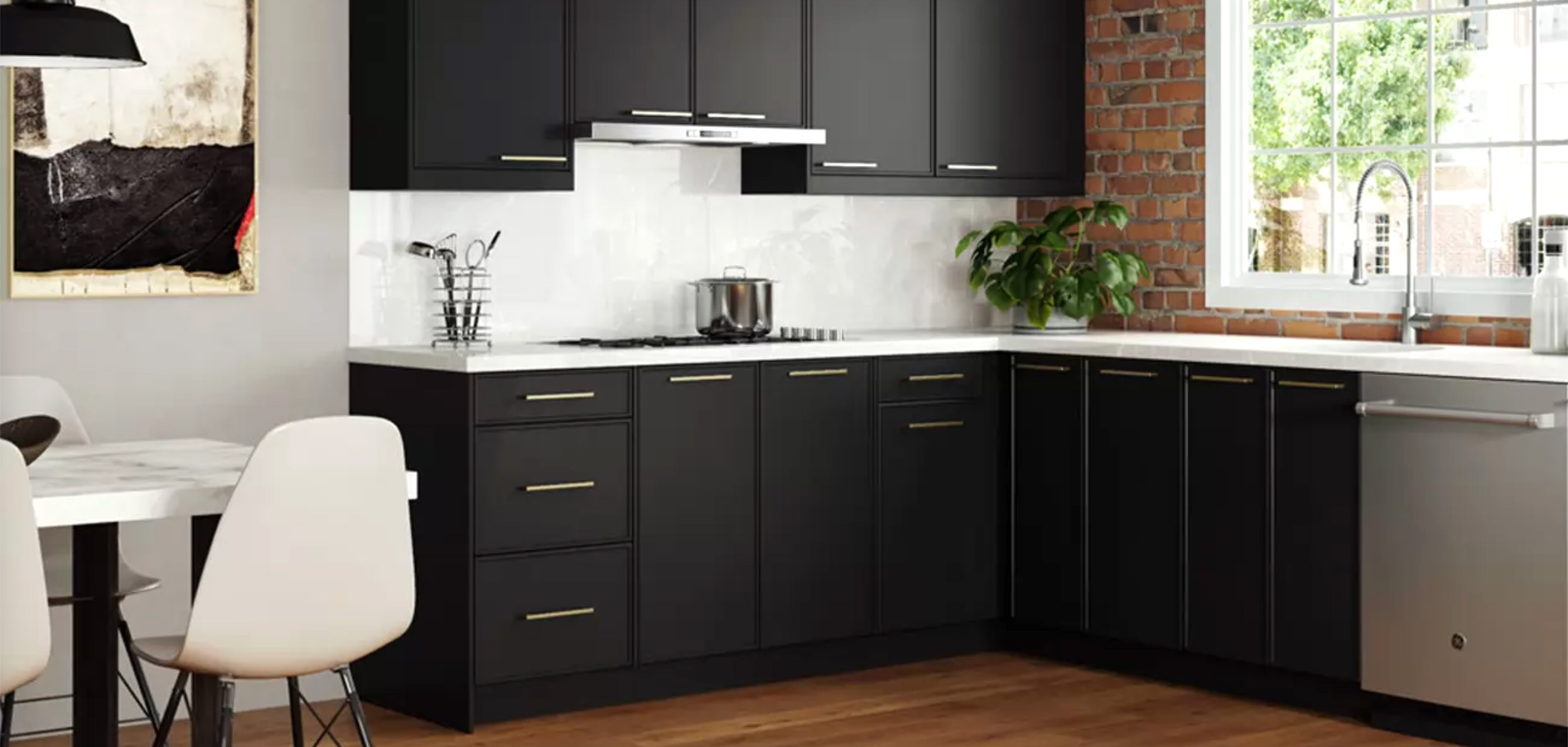 Black Kitchen Cabinets